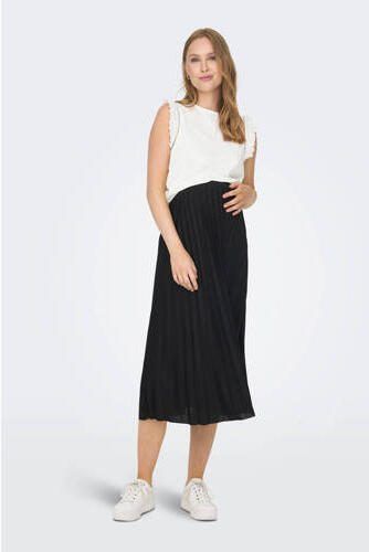 ONLY MATERNITY zwangerschapstop OLMLINDA met ruches wit Dames Katoen Ronde hals XXL - Foto 2