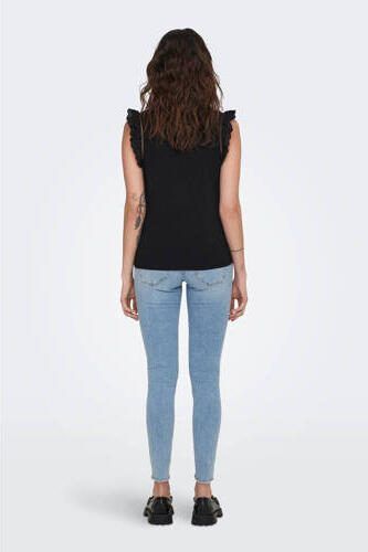 ONLY MATERNITY zwangerschapstop OLMLINDA met ruches zwart Dames Katoen Ronde hals XXL - Foto 5