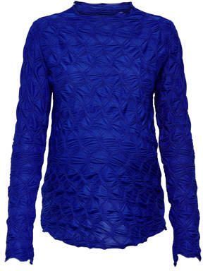 ONLY MATERNITY zwangerschapstop OLMNORA met textuur hardblauw Dames Polyester Opstaande kraag XXL - Foto 2