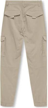 Only KIDS BOY cargobroek KOBMAXWELL beige Jongens Stretchkatoen Effen 134