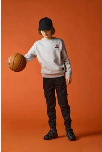 Only KIDS BOY cargobroek KOBMAXWELL zwart Jongens Stretchkatoen Effen 164 - Foto 3