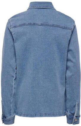 Only KIDS BOY denim overhemd light blue denim Blauw Effen 134
