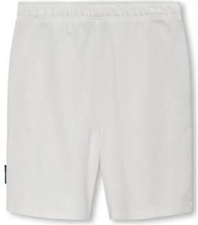 Only KIDS BOY sweatshort KOBFELIX met tekst wit Korte broek Tekst 128 - Foto 2