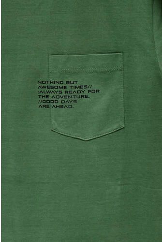 Only KIDS BOY T-shirt KOBMARINUS met tekst groen Jongens Katoen Ronde hals 122 128 - Foto 2