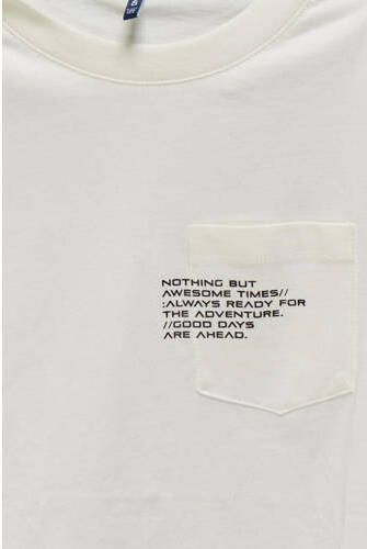 Only KIDS BOY T-shirt KOBMARINUS met tekst wit Jongens Katoen Ronde hals 122 128 - Foto 2