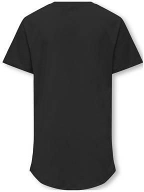Only KIDS BOY T-shirt KOBNICK met tekst zwart Jongens Katoen Ronde hals 122 128