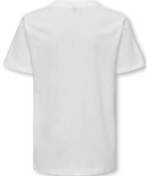Only KIDS BOY T-shirt KOBNILAS met printopdruk wit blauw Jongens Katoen Ronde hals 134 140