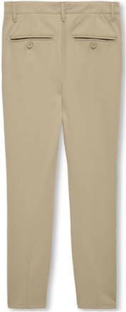Only KIDS BOY tapered fit broek KOBMARK beige Jongens Vilt Effen 134 - Foto 1