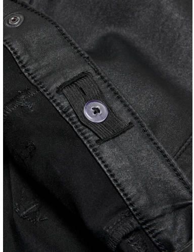Only kids royal zwarte coated slim skinny stretch meisjes broek - Foto 2