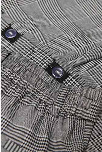 Only KIDS geruite broek Pop grijs melange zwart wit Meisjes Polyester Ruit 140 - Foto 2