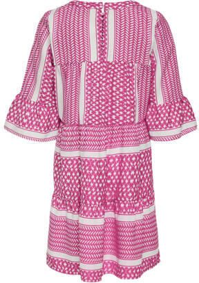 Only KIDS GIRL A-lijn jurk KOGALBERTE met all over print zoetroze wit Meisjes Polyester Ronde hals 158