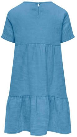 Only KIDS GIRL A-lijn jurk KOGTHYRA hemelsblauw Meisjes Katoen Ronde hals 134