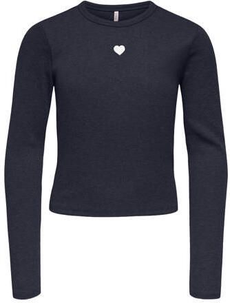 ONLY KIDS GIRL aansluitende longsleeve met borduursels en print donkerblauw Meisjes Polyester Ronde hals - Foto 3