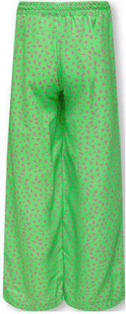 Only KIDS GIRL broek KOGLINO met all over print groen roze Meisjes Polyester 164 - Foto 3