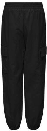 Only KIDS GIRL cargobroek KOGECHO zzwart Meisjes Polyamide Effen 116