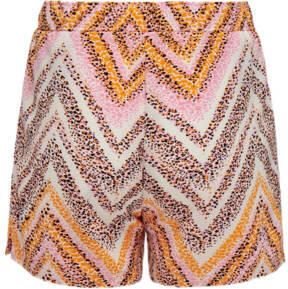 Only KIDS GIRL casual short KOGNOVA LIFE met all over print roze bruin offwhite Korte broek Meisjes Viscose 122