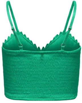 Only KIDS GIRL crop top KOGHONEY frisgroen Meisjes Viscose V-hals Effen 146 152