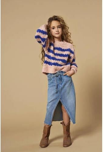 Only KIDS GIRL denim; spijkerrok medium blue denim Blauw Effen 152 - Foto 2