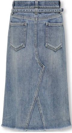Only KIDS GIRL denim; spijkerrok medium blue denim Blauw Effen 152