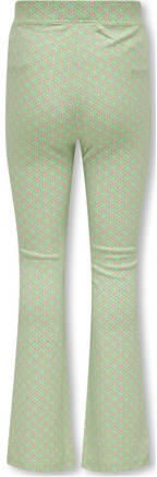 Only KIDS GIRL flared broek KOGPAIGE met all over print frisgroen lila Meisjes Viscose 134 - Foto 2