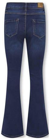 Only KIDS GIRL flared jeans KOGROYAL dark blue denim Blauw Meisjes Stretchdenim 140 - Foto 4