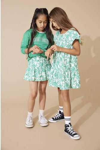 Only KIDS GIRL gebloemde rok KOGKIERA frisgroen wit Meisjes Viscose Bloemen 164 - Foto 2