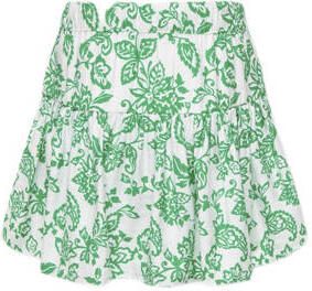 Only KIDS GIRL gebloemde rok KOGKIERA frisgroen wit Meisjes Viscose Bloemen 164