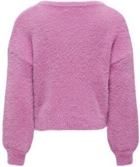 Only KIDS GIRL gebreide trui KOGNEWPIUMO roze Meisjes Nylon Ronde hals 122 128