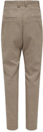 Only KIDS GIRL geruite cropped high waist regular fit broek KOGMOLLY beige zand Meisjes Polyester 116 - Foto 2