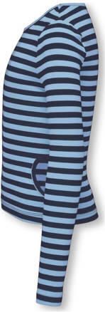 Only KIDS GIRL gestreepte longsleeve KOGHEID donkerblauw lichtblauw Meisjes Katoen Ronde hals 122 128 - Foto 3