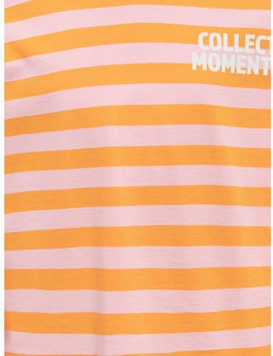 ONLY KIDS GIRL gestreepte longsleeve oranje Meisjes Katoen Ronde hals - Foto 3