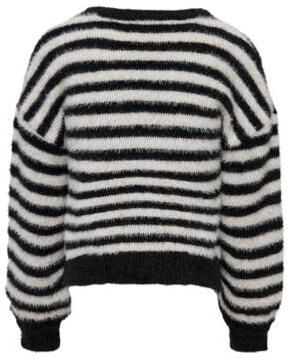 Only KIDS GIRL gestreepte trui KOGNEWPIUMO zwart wit Meisjes Nylon Ronde hals 110 116 - Foto 3