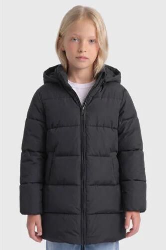 ONLY KIDS GIRL gewatteerde winterjas zwart Meisjes Polyester Capuchon