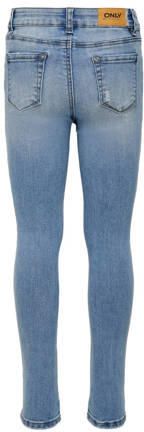 Only KIDS GIRL high waist skinny fit jeans KONRACHEL light medium blue denim Blauw Meisjes Stretchdenim 134 - Foto 4