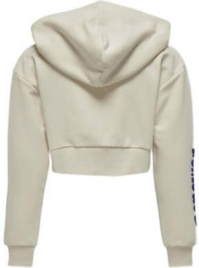 Only KIDS GIRL hoodie KOGDIANA met printopdruk ecru Sweater Printopdruk 134 140