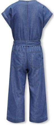 Only KIDS GIRL jumpsuit KOGYUKA BEA medium blue denim Blauw Effen 140