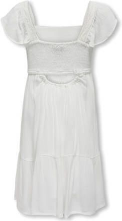 Only KIDS GIRL jurk KOGEVA offwhite Wit Meisjes Katoen Vierkante hals Effen 116