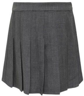 Only KIDS GIRL korte rok grijs melange Meisjes Polyester Effen 128 - Foto 3