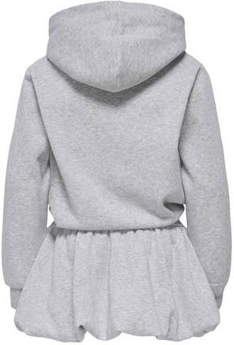 ONLY KIDS GIRL korte sweatjurk met borduursels lichtgrijs Effen - Foto 3