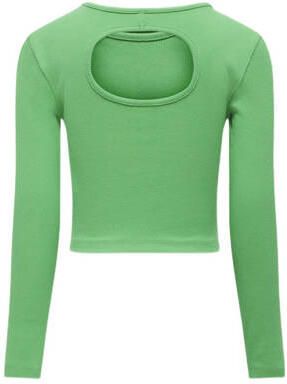 Only KIDS GIRL longsleeve KOGNESSA LIFE felgroen Meisjes Stretchkatoen Ronde hals 122 128 - Foto 2
