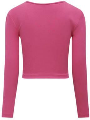 Only KIDS GIRL longsleeve KOGNESSA LIFE fuchsia Roze Meisjes Stretchkatoen Ronde hals 122 128