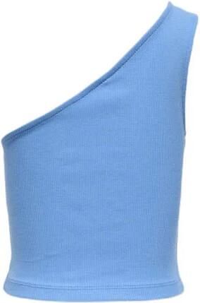 Only KIDS GIRL one shoulder top KOGNESSA hemelsblauw Effen 134 140