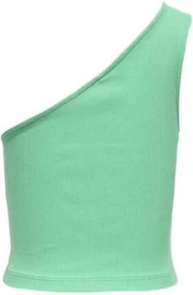 Only KIDS GIRL one shoulder top KOGNESSA mintgroen Effen 122 128
