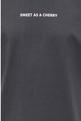 ONLY KIDS GIRL oversized T-shirt met backprint Grijs Meisjes Katoen Ronde hals - Foto 3