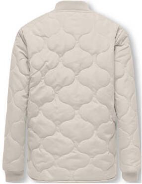Only KIDS GIRL quilted gewatteerde tussenjas KOGANNA greige Grijs Meisjes Polyester Opstaande kraag 146