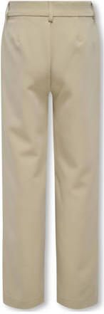 Only KIDS GIRL regular fit broek KOGLANA beige Meisjes Polyester Effen 128
