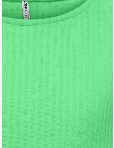Only KIDS GIRL ribgebreid T-shirt KOGNELLA frisgroen Meisjes Polyester Ronde hals 146 152 - Foto 2