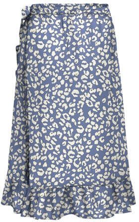Only KIDS GIRL rok KOGLINO met panterprint blauw wit Meisjes Polyester 128 - Foto 2