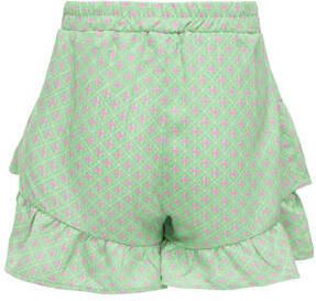 Only KIDS GIRL skort KOGBEATE met all over print en ruches frisgroen lila Rok Meisjes Polyester 128