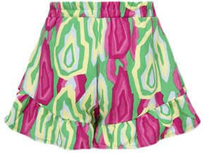 Only KIDS GIRL skort KOGSIA met all over print en ruches felgroen fuchsia Rok Meisjes Polyester 164